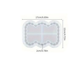 Molde silicona bandeja rectangular irregular bordes bubujas